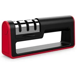 Knife Sharpener Knife Sharpening Stone Stainless Steel 3 Stage Sharpening Tool With Anti-slip Base Kitchen Supplies