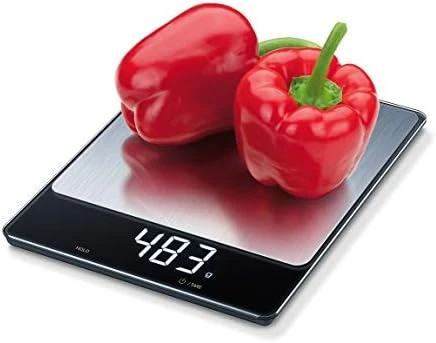 Beurer KS34 Digital Kitchen Scale - Precise Scale For Food Ounces And Grams, 33lbs Capacity, XL Weighing Platform For Meal Prep, Magic Display, Tare Function - Batteries Included - Black Glass 7 Beurer KS34 Digital Kitchen Scale - Precise Scale For Food Ounces And Grams, 33lbs Capacity, XL Weighing Platform For Meal Prep, Magic Display, Tare Function - Batteries Included - Black Glass - Image 7