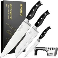 Chef Knife Ultra Sharp Kitchen Knife Set 3 PCS,Premium German Stainless Steel Knife With Finger Guard Clad Dimple,Ergonomic Handle And Gift Box 18 Chef Knife Ultra Sharp Kitchen Knife Set 3 PCS,Premium German Stainless Steel Knife With Finger Guard Clad Dimple,Ergonomic Handle And Gift Box -Peugeot Shop 41Yu16YXfIL. AC