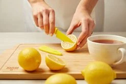 Uhn Rikon Straight Paring Knife With Safety Sheath, 4 Inch/10.16 Cm Blade, Red, Yellow & Blue (Pack Of 1) -Peugeot Shop 41YxoizgNDL