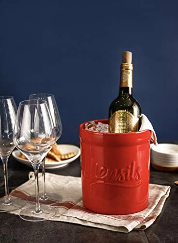 Sweese 811.104 Kitchen Utensil Holder, 7″ Large Porcelain Stable Utensil Caddy With Countertop Counter Utensil Organizer, Cooking Utensil Organizer Caddy For Farmhouse Kitchen Décor, Red 5 Sweese 811.104 Kitchen Utensil Holder, 7″ Large Porcelain Stable Utensil Caddy With Countertop Counter Utensil Organizer, Cooking Utensil Organizer Caddy For Farmhouse Kitchen Décor, Red - Image 5