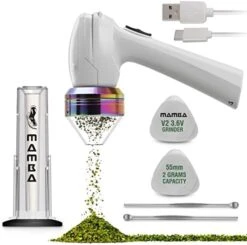 V2-55 Electric Herb Grinder, USB Rechargeable Automatic Grinder Fast Mill With Aluminum Alloy Head, Includes Herb And Spices Holding System (Black) 17 V2-55 Electric Herb Grinder, USB Rechargeable Automatic Grinder Fast Mill With Aluminum Alloy Head, Includes Herb And Spices Holding System (Black) -Peugeot Shop 41Z0dBpn0CL. AC