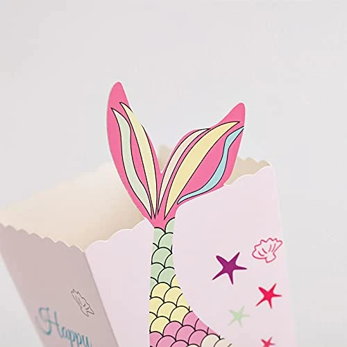 24 Pcs Pink Mermaid Popcorn Boxes Movie Theater Night Paper Popcorn Boxes Mermaid Popcorn Containers Boxes For Movie Night Movie Party Theater Themed Decorations Or Carnival Party Circus 2 24 Pcs Pink Mermaid Popcorn Boxes Movie Theater Night Paper Popcorn Boxes Mermaid Popcorn Containers Boxes For Movie Night Movie Party Theater Themed Decorations Or Carnival Party Circus - Image 2