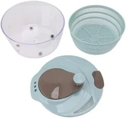 Salad Spinner, Veggie Washer, Vegetable Washer Dryer Drainer Strainer, Quick And Easy Multi-Use Lettuce Spinner, Vegetable Dryer, Fruit Washer, Pasta And Fries Spinner(Green) -Peugeot Shop 41Z6K AGW7L. AC