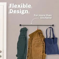 Greenco Pot And Pan Wall Mounted Rail Hanger Racks| Cookware Set And Storage Organization| 15-Hook Hanging Rack | Black Pots And Pans Organizer | Great For Kitchen Shelf 8 Greenco Pot And Pan Wall Mounted Rail Hanger Racks| Cookware Set And Storage Organization| 15-Hook Hanging Rack | Black Pots And Pans Organizer | Great For Kitchen Shelf -Peugeot Shop 41Z7WiZU6BL