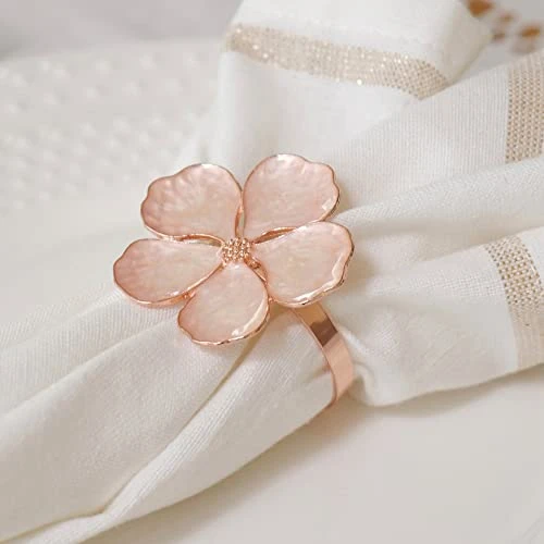 Pilotech Napkin Rings Set Of 12, Rose Gold Flower Napkin Rings For Elegant Table Decoration, Dine In Style, Casual & Formal Family Dinner, Birthday, Wedding, Holiday Party, Spring, Mothers Day 1 Pilotech Napkin Rings Set Of 12, Rose Gold Flower Napkin Rings For Elegant Table Decoration, Dine In Style, Casual & Formal Family Dinner, Birthday, Wedding, Holiday Party, Spring, Mothers Day