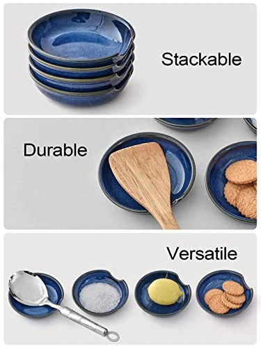 Ceramic Spoon Rest For Kitchen, Spoon Holder For Stove Top, Coffee Spoon Rest, Spoon Cradle, Kitchen Basics, Kitchen Accessories For Utensils, Set Of 1, Reactive Glaze Blue 2 Ceramic Spoon Rest For Kitchen, Spoon Holder For Stove Top, Coffee Spoon Rest, Spoon Cradle, Kitchen Basics, Kitchen Accessories For Utensils, Set Of 1, Reactive Glaze Blue - Image 2