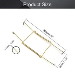 Plate Hanger 7.99" U Type Stainless Steel Plate Hangers Invisible Wall Hooks For Walls Compatible Decorative Plates Hooks Dish Display Holder Golden 8PCS