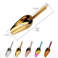 Stainless Steel Ice Scoop, Thickened Metal Food Candy Scoop For Kitchen Bar Party Wedding, Heavy Duty, Mirror Finish - Rose Gold 12 Stainless Steel Ice Scoop, Thickened Metal Food Candy Scoop For Kitchen Bar Party Wedding, Heavy Duty, Mirror Finish - Rose Gold -Peugeot Shop 41ZF5o98BIL