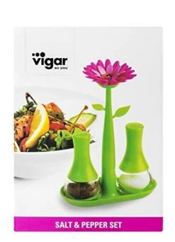Flower Power Of Salt And Pepper Mills Green Plastic 10 X 4 X 12 Cm -Peugeot Shop 41ZHK1eoQmL