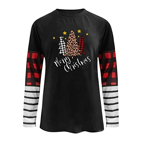 Crewneck Sweatshirts For Women Cute Loose Tops Christmas Print Long Sleeve Sweatshirts Crew Neck Pullover Top Fall 2 Crewneck Sweatshirts For Women Cute Loose Tops Christmas Print Long Sleeve Sweatshirts Crew Neck Pullover Top Fall - Image 2