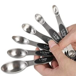 Magnetic Measuring Spoons Set Of 7 Stainless Steel Double Sided Nesting Teaspoon Tablespoon For Measuring Dry Liquid Ingredients -Peugeot Shop 41ZWMjHkIIL