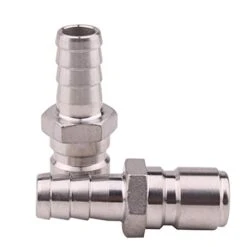 Stainless Steel 1/2" Barb Male Quick Disconnect Homebrewing Connector Sanitary Fitting Pack Of 2