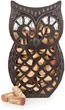 Old World Cork Holder, Decorative Wine Cork Storage And Decor, Set Of 1, Metal With Rustic Bronze Finish Globe Cage Cork Display -Peugeot Shop 41ZYwhjGXeS. AC