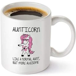 Aunticorn Funny Coffee Mug – Aunt Ever Gifts From Niece Or Nephew – Birthday Or Mothers Day Idea - 11 Oz Tea Cup White