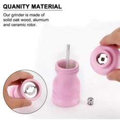 Uxcell Salt And Grinder 4.5 Inch Wooden Mills Shakers With Adjustable Coarseness For Seasoning Meal Prep Cooking Dining Pink 13 Uxcell Salt And Grinder 4.5 Inch Wooden Mills Shakers With Adjustable Coarseness For Seasoning Meal Prep Cooking Dining Pink -Peugeot Shop 41ZcOjwbCWL