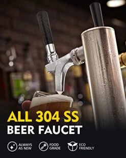 TALOS All 304 Stainless Steel Beer Tap, V2 Standard America Draft Beer Faucet, Beer Tap Faucet For American Beer Shanks And Towers, TL-1011302 -Peugeot Shop 41ZczcieioL