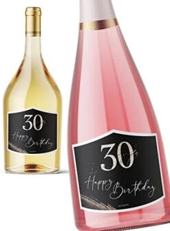 Coon 50th Birthday Wine Bottle Labels - 50th Birthday Party Favors - Golden Glamour -Peugeot Shop 41ZqZ3g3GeL. AC