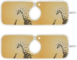 Kcldeci 2 Pack Faucet Mat Splash Guard For Kitchen Sink,Giraffe 23x5 Inch Faucet Handle Drip Catcher Tray Absorbent Mat Fast Dry Mat For Kitchen, Bathroom -Peugeot Shop 41Zs JPpigL. AC 2