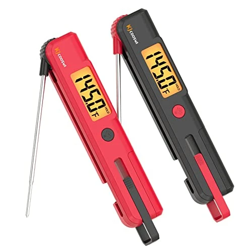 Meat Thermometers For Cooking, Kitchen Thermometer Digital, Food Temperature Thermometer With Backlit For Cooking Food, BBQ Grill, Liquids,Beef (RED) 8 Meat Thermometers For Cooking, Kitchen Thermometer Digital, Food Temperature Thermometer With Backlit For Cooking Food, BBQ Grill, Liquids,Beef (RED) - Image 8