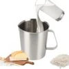 Measuring Cups With Handle Food Grade 304 Stainless Steel Baking Measuring Cups, 2 Measuring Scales - Ounce ML, 16 24 32 OZ (2000ml/67oz)