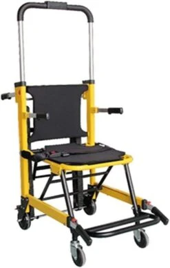 BMINK Manual Stair Chair, Portable Folding Stair Chair Emergency Evacuation Medical Lift Chair - 4 Wheels Light Weight Ambulance Medical Lift Stair Chair