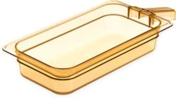 30860H13 StorPlus High Heat Food Pan With 1 Handle, 2.5" Deep, Third Size, Amber