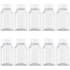 10 Pcs 5 Ounce Juice Bottles Plastic Milk Bottles Bulk Beverage Containers With Tamper Evident Caps Lids White For Milk, Juice, Drinks And Other Beverage Containers