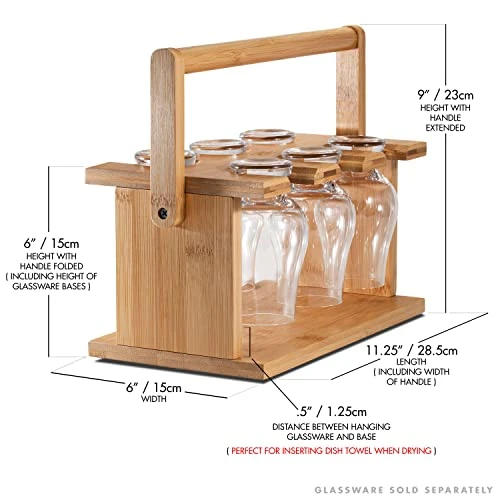 Ddy Bamboo Whiskey Glass Holder - Carrier And Drying Rack For Whisky Tasting Glassware 4 Ddy Bamboo Whiskey Glass Holder - Carrier And Drying Rack For Whisky Tasting Glassware - Image 4