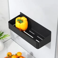 Taozun 4 Pack Magnetic Spice Rack For Refrigerator - Spices Rack Organizer For Fridge Kitchen, Moveable Spice Shelf, Black -Peugeot Shop 41a80i8yRLL