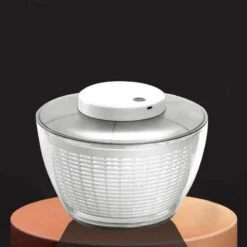 Electric Salad Spinner - Large 4.5L Capacity Lettuce Spinner & Vegetable Dryer For Home Kitchen - Multifunctional Fruit Washer -Peugeot Shop 41aCBwWYsSL