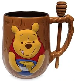 Parks Exclusive - Ceramic Coffee Mug -Â Winnie The Pooh Sculpted With Honey Stick Stirrer, 25 Ounces