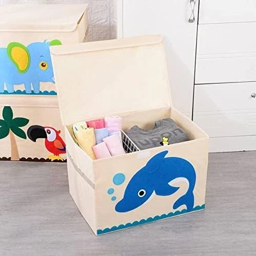 Foldable Storage Box Large Cartoon Oxford Cloth With Lid Foldable Storage Box Container Basket Cube Suitable For Home Bedroom Closet Office Nursery 7 Foldable Storage Box Large Cartoon Oxford Cloth With Lid Foldable Storage Box Container Basket Cube Suitable For Home Bedroom Closet Office Nursery - Image 7