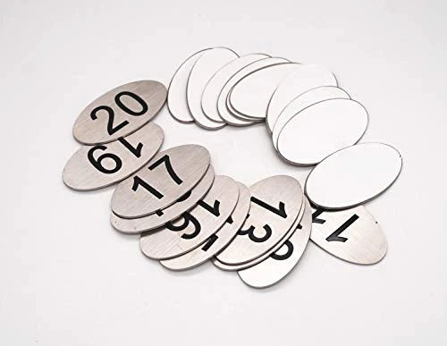 304 Stainless Steel Engraved Oval Table Black Numbers (1-20) Pubs Restaurants Clubs - 1 To 20 6 304 Stainless Steel Engraved Oval Table Black Numbers (1-20) Pubs Restaurants Clubs - 1 To 20 - Image 6