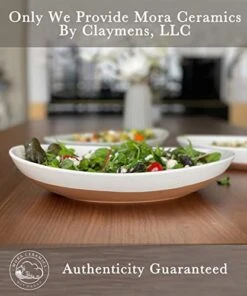 Ora Ceramic Large Serving Bowls- Set Of 2 Oval Platters For Entertaining. Modern Kitchen Dishes For Dinner, Fruit, Salad, Turkey, Etc. Oven, Dishwasher Safe, 55 / 35 Oz, 13.5" / 11.8" - Vanilla White -Peugeot Shop 41an9kDQTWL