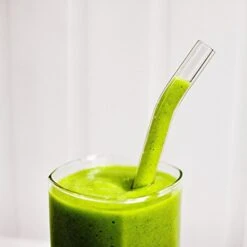 Clear Bent 9" X 9.5 Mm Made With Pride In The USA - Perfect Reusable Straw For Smoothies, Tea, Juice, Water, Essential Oils - 4 Pack With Cleaning Brush -Peugeot Shop 41apxQWiGcL