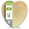 Palm Leaf 6.5 Inch Heart Bowls, 100% Compostable Disposable Eco-Friendly & Biodegradable Party Tableware, Best Alternative To Plastic, By KoalaLove>