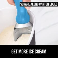 Gorilla Grip Large, Comfortable Handle, Heavy Duty Ice Cream Scoop, Professional Grade Scooper, Get Perfect Shape Scoops, Great For Spooning Frozen Hard Gelato And Sorbet, Cookie Dough, Melon, Aqua -Peugeot Shop 41auIIHrA3L