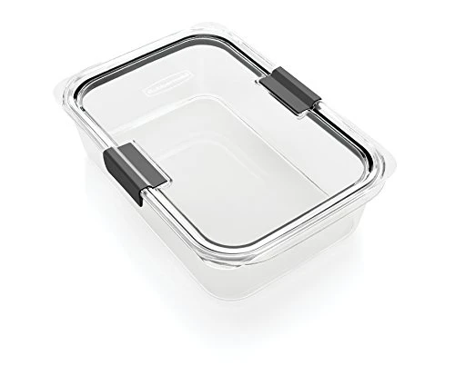 Rubbermaid Brilliance Food Storage Container, BPA Free Plastic, Medium, 3.2 Cup, 5 Pack, Clear & Brilliance Food Storage Container, Large, 9.6 Cup, Clear 1991158 3 Rubbermaid Brilliance Food Storage Container, BPA Free Plastic, Medium, 3.2 Cup, 5 Pack, Clear & Brilliance Food Storage Container, Large, 9.6 Cup, Clear 1991158 - Image 3
