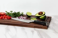 Large Edge Grain Walnut Cutting Board With Juice Groove By Kurouto -17x11 - Made In USA -Peugeot Shop 41bCWZvf0hL