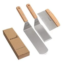 Professional Metal Spatula Set - Stainless Steel Spatula And Griddle Scraper - Heavy Spatula Griddle Accessories Great For Cast Iron Griddle BBQ Flat Top Grill - Commercial Grade -Peugeot Shop 41bDMel63TL