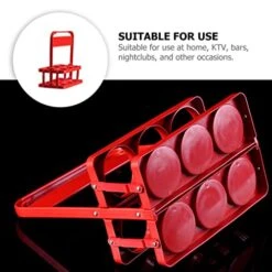 Water Bottle Carrier Beer Bottle Carrier Foldable Pla- Wine Caddy Portable Crate Basket Beverage Holder Storage Rack For Christmas Bar BBQ Picnic BYOB (Red) Wire Storage Baskets