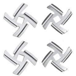 Meat Grinder Blades Meat Grinder Stainless Steel Food Grinder Accessories,Food Meat Grinder Blade Knife Cutter Compatible,for Size 5 Meat Grinder,Fits Kitchen (4 Pack 5# Knife)