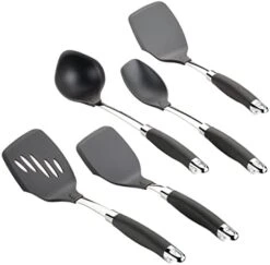 SureGrip Nonstick Utensil Kitchen Cooking Tools Set, 6 Piece, Graphite -Peugeot Shop 41bLQGQVJeL. AC 2