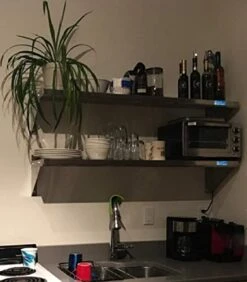 Stainless Steel Wall Shelf | Square Edge | Heavy Duty | Commercial Grade | Wall Mount | NSF Certified (14" Width X 60" Length)