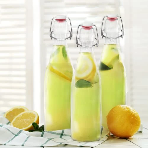 Set Of 6| 17 Oz Round Glass Bottle Set With Airtight Swing Top Stoppers | Home Brewing Bottles For Kombucha - Beer - Limoncello | Swing Top Glass Bottles Includes Brush, Funnel And Marker 1 Set Of 6| 17 Oz Round Glass Bottle Set With Airtight Swing Top Stoppers | Home Brewing Bottles For Kombucha - Beer - Limoncello | Swing Top Glass Bottles Includes Brush, Funnel And Marker