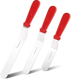 Angled Icing Spatula, Stainless Steel Offset Spatula, Cake Spatula Set Of 2 Red 6" & 8" 21 Angled Icing Spatula, Stainless Steel Offset Spatula, Cake Spatula Set Of 2 Red 6" & 8" -Peugeot Shop 41bUbd0c0yL. AC