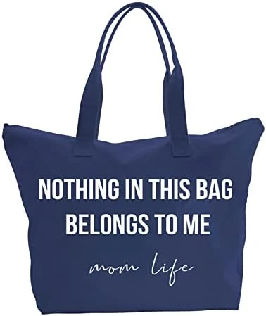 ELEGANTPARK Baby Shower Gifts For New Mom Life Tote Bag Mothers Day Funny Mom Gifts For Mom Birthday Christmas Gifts Canvas Mom Bag With Zipper And Pocket 7 ELEGANTPARK Baby Shower Gifts For New Mom Life Tote Bag Mothers Day Funny Mom Gifts For Mom Birthday Christmas Gifts Canvas Mom Bag With Zipper And Pocket - Image 7