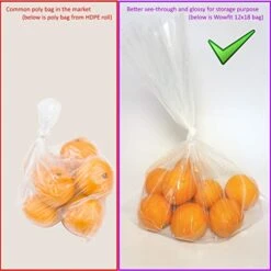 100 CT 18x24 Inches 1.1 Mil Clear Plastic Flat Open Poly Bags Great For Proving Bread, Dough, Storage, Packaging And More (18 X 24 Inches) -Peugeot Shop 41bnn63udlL