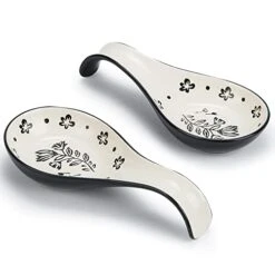 Spoon Rest Spoon Holder For Stove Top Ceramic Spoon Holder Porcelain Spoon Rest For Kitchen Counter